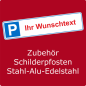 Preview: Parkplatzschild im Kennzeichenformat 52cm mit Wunschtext